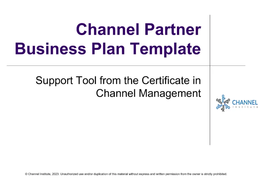 Channel Partner Business Plan Template preview